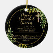 新たに叙任されたディーコンギフト聖なる書物、 経典聖句カスタム セラミックオーナメント (正面)