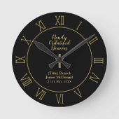 新たに叙任されたディーコンギフト聖なる書物、 経典聖句カスタム ラウンド壁時計 (正面)