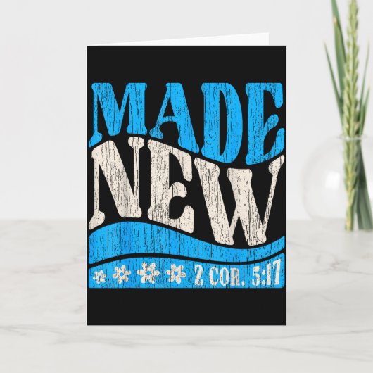 新たに洗礼を受けたキリスト教徒 2コリ5:17 洗礼を受けた少年 カード (正面)