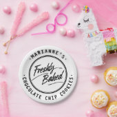 新たに焼いたでパーソナライズなラベルの紙皿 ペーパープレート (パーティー)