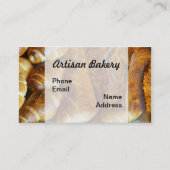 新たに焼いたなパンのパンおよびパンの塊 名刺 (正面)
