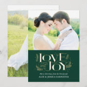 新たに結婚したクリスマス・フォトカード シーズンカード (正面/裏面)