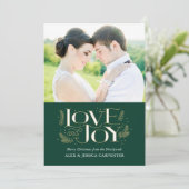 新たに結婚したクリスマス・フォトカード シーズンカード (スタンド正面)