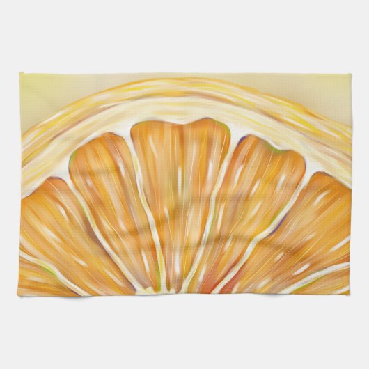 "新たに"オレンジ切れの台所タオルを絞りました キッチンタオル (横)