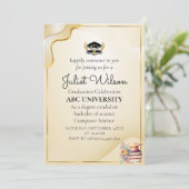 新はっきりした大学卒業スタイリッシュ開始 招待状 (スタンド正面)