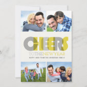 新はっきりした年のモダン応援4 Photo Collage シーズンカード (正面)