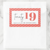 新はっきりした年20周年 長方形シール (バッグ)