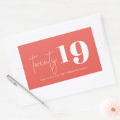 新はっきりした年20周年 長方形シール (封筒)