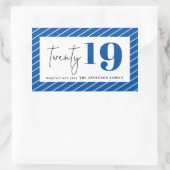 新はっきりした年20周年 長方形シール (バッグ)