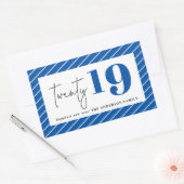 新はっきりした年20周年 長方形シール (封筒)