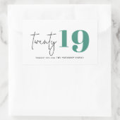 新はっきりした年20周年 長方形シール (バッグ)