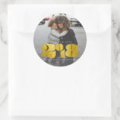 新はっきりした年(金ゴールド) ラウンドシール (バッグ)