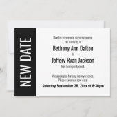 新はっきりした日、延期結婚発表 招待状 (正面)