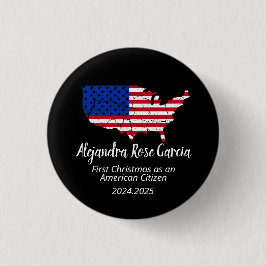 新アメリカ市民 - アメリカ地図市民権の日 缶バッジ