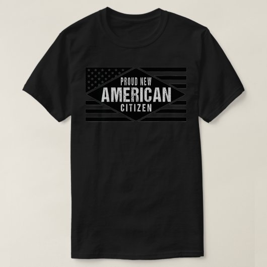 新アメリカ誇りを持った市民市民権アメリカの女性 Tシャツ (デザイン正面)