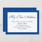 新エレガントしいアド縁どレスDark Blue & White エンクロージャーカード (正面/裏面)