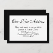 新エレガントしい住所縁どは白黒番 エンクロージャーカード (正面/裏面)