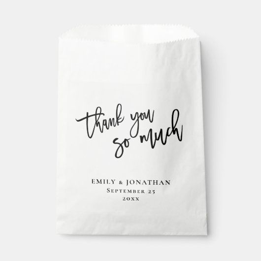 新エレガントしい名前のスクリプトありがとうござ結婚う フェイバーバッグ (正面)
