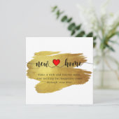 新エレガントミニマルホーム引っ越し祝いパーティーカード サンキューカード (スタンド正面)