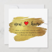 新エレガントミニマルホーム引っ越し祝いパーティーカード サンキューカード (正面)