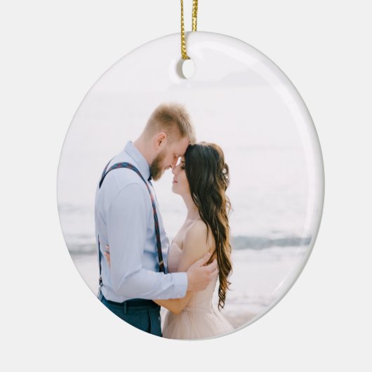 新エレガントモダンしいミセスの結婚写真 セラミックオーナメント (左)