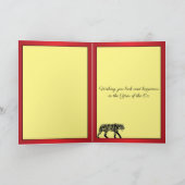 新エレガント中国の年の虎の金ゴールド提灯 シーズンカード (内部)