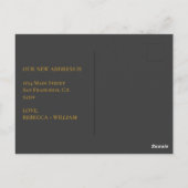 新エレガント住所ヴィンテージ鍵のお知らせ ポストカード (裏面)