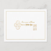 新エレガント住所ヴィンテージ鍵発表P ポストカード (正面)