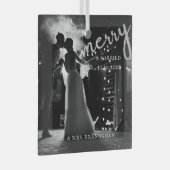 新エレガント婚の写真メリーと結婚した ガラスオーナメント (正面右)