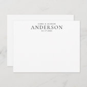 新エレガント婚の名結婚形文具 ノートカード (正面/裏面)