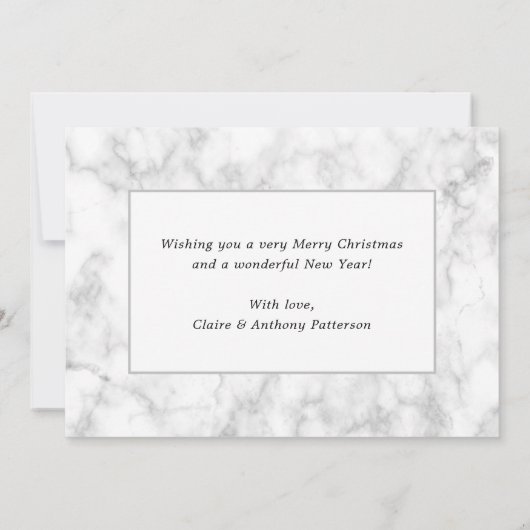 新エレガント婚初めてのクリスマス写真 シーズンカード (裏面)