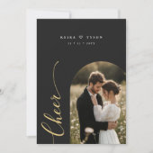 新エレガント婚応援スクリプト写真クリスマスカード シーズンカード (正面)