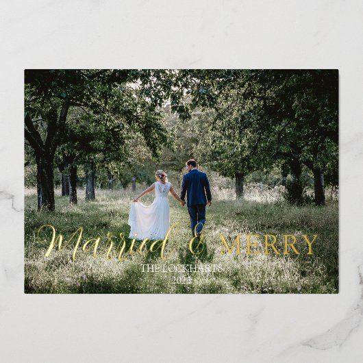 新エレガント婚&ホイルメリーホリデーカード 箔シーズンカード (正面)