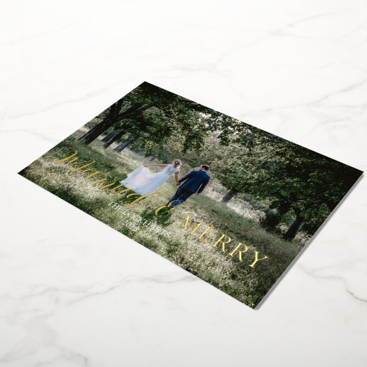 新エレガント婚&ホイルメリーホリデーカード 箔シーズンカード (回転した状態)