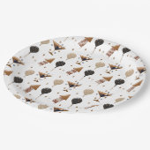 新エレガント年お祝いパーティーパターン ペーパープレート (アングル)