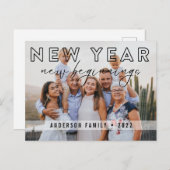 新エレガント年始の書道写真 ポストカード (正面/裏面)