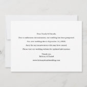 新エレガント日救付けカード セーブザデート (裏面)