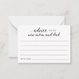 新エレガント母パパ赤ちゃんシャワー用アドバイス アドバイスカード