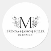 新エレガント生の黒モノグラム ラウンドシール (正面)