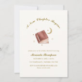 新エレガント章スタート月の星ベイビーシャワー 招待状 (正面)