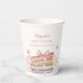 新エレガント章フローラボウブック赤ちゃんシャワー 紙コップ (裏面)