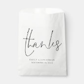 新エレガント規の名前のスクリプ感謝していト結婚化 フェイバーバッグ (正面)
