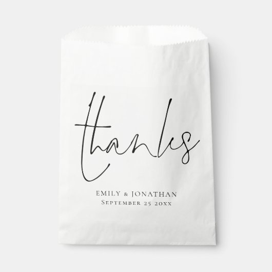 新エレガント規の名前のスクリプ感謝していト結婚化 フェイバーバッグ (正面)