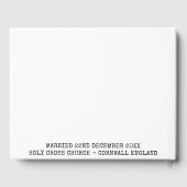 新エレガント規の結婚写真名 ゲストブック (裏面)