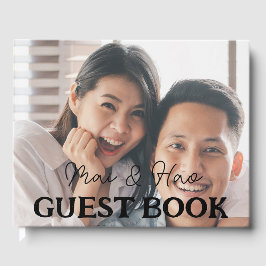 新エレガント規の結婚写真名 ゲストブック