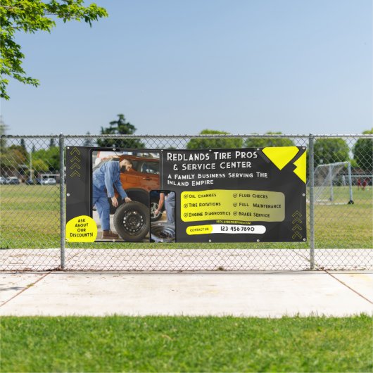 新カスタマイズ中古タイヤ自動修理サービスバーン 横断幕 (インサイチュ)