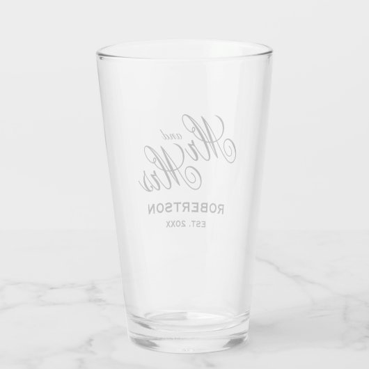 新カスタムしいためにミセス結婚ズの眼鏡結婚鏡 タンブラーグラス (裏面)