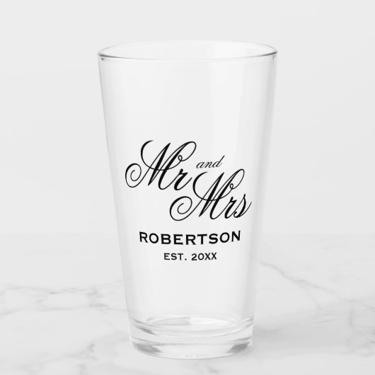 新カスタムしいためにミセス結婚ズの眼鏡結婚鏡 タンブラーグラス (正面)