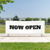 新カスタムしいビジネスをオープンするカラー白黒 横断幕 (インサイチュ)