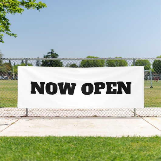 新カスタムしいビジネスをオープンするカラー白黒 横断幕 (インサイチュ)